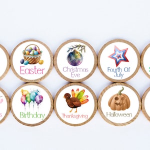Holiday Magnets/ Set Of 10/ Classroom Magnets/ Teacher Magnets/ Family Calendar Magnets