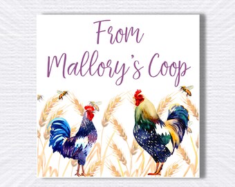 Personalized Chicken Egg Stickers/ Carton Labels/ Farm Egg Labels/ Chickens/ Hens/ Personalized Stickers/ Egg Crate Labels/ Farm Fresh Eggs