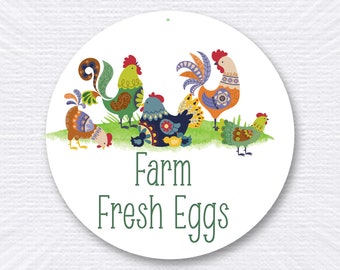 Personalized Chicken Egg Stickers/ Carton Labels/ Farm Egg Labels/ Chickens/ Hens/ Personalized Stickers/ Egg Crate Labels/ Farm Fresh Eggs