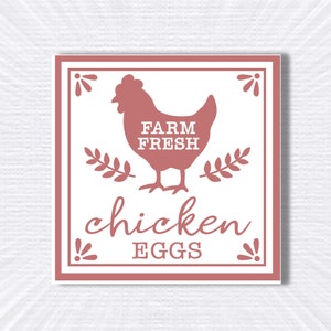 Personalized Chicken Egg Stickers/ Carton Labels/ Farm Egg Labels/ Chickens/ Hens/ Personalized Stickers/ Egg Crate Labels/ Farm Fresh Eggs