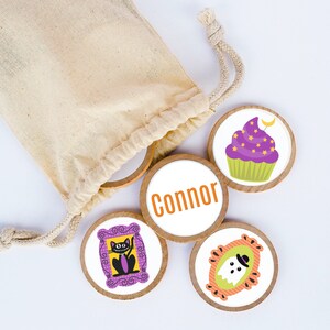 Personalized Halloween Wood Memory Game / Personalized Gifts / Memory Games / Matching Game / Montessori Games / Memory Game/ Travel