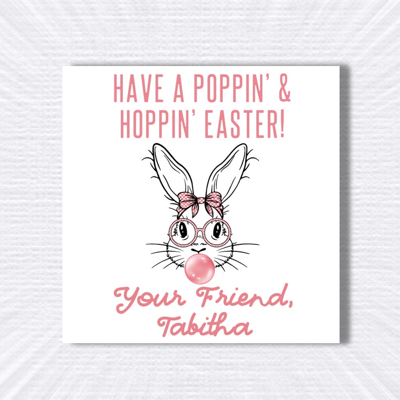 Personalized Easter Stickers Or Labels / Easter Bunny Stickers/ Easter Favor Labels/Labels /Party Favors /Custom Stickers/Stickers/ Tags image 8