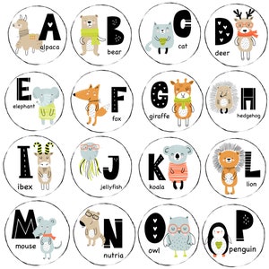 Cute Animal Alphabet Magnets/ Refrigerator Magnets/ Educational Magnets/ Gifts For Children/ Teacher Gifts/ Animal Magnet/ School Magnets image 3