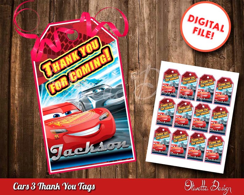 Cars 3 Birthday Party Package Printable Party Cars Invitation | Etsy