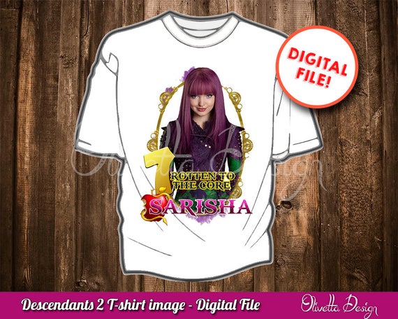 Descendants 2 Customized Birthday Image DIY Printable Iron On Transfer, Printable 8.5x11 - Digital File Il_570xn