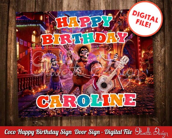 Coco Movie Door Sign Banner Coco Birthday Coco Banner Digital