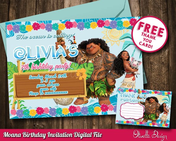 Invito Di Moana Vaiana Per Ragazza Di Compleanno Principessa Elena Archivio Digitale