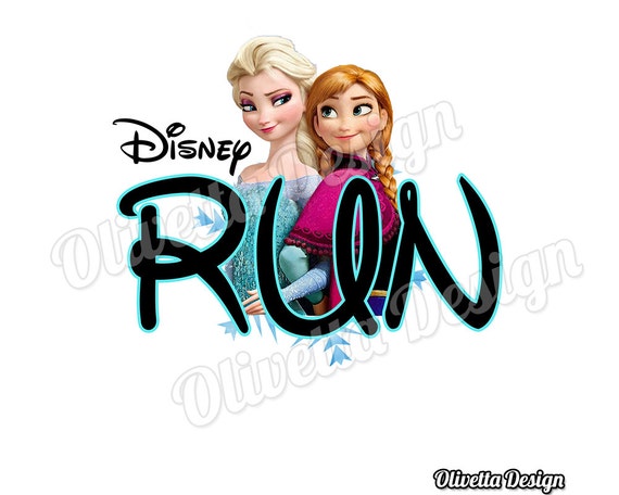Frozen Disney Run Image DIY Printable Iron On Transfer - Instant Download Il_570xn