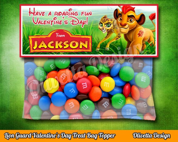 Lion Guard Favor Bag Toppers Valentine's day Printable, Lion Guard, Lion Guar Favor - Personalized - Digital File Il_570xn