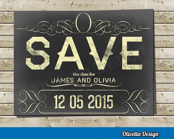 Save the Date - Wedding Customizable - Digital File - Ready to Print Il_570xn