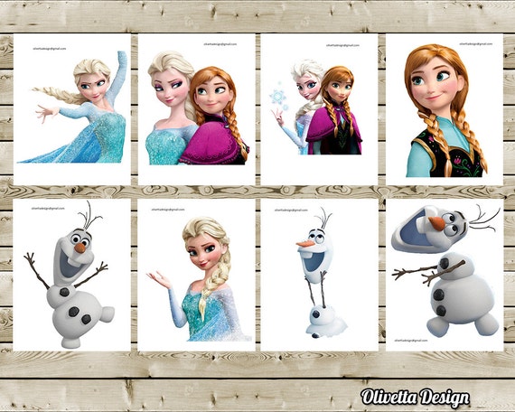 Frozen Printable INSTANT DOWNLOAD Birthday Party for Decorations Centerpiece, Banner, Wall Decor & Iron On Transfer Tshirt Il_570xn