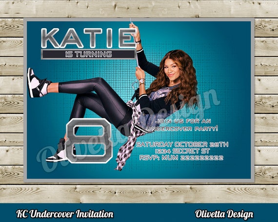 KC Undercover Invitation for Birthday Party - Digital File - KC Undercover Printable Birthday Party Il_570xn