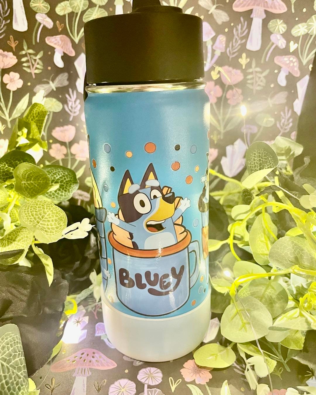 Cute Kids Blue Dog Water Bottle 