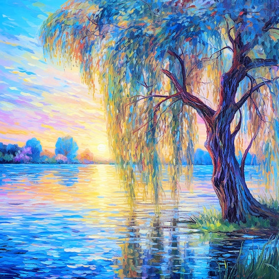 エルテ Erte「Willow Tree」シルクスクリーン 10号大 サイン エルテ Erte「Willow Tree」シルクスクリーン 10号大 サイン エルテ