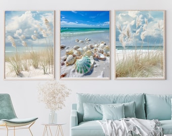 Old Florida Sea Oats, Sea Shells & Dunes Digital Download