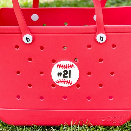 Personalized Bag Charm Tag Baseball & Softball Mom Tag
