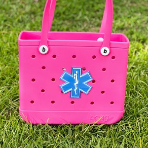 Stern des Lebens Krankenwagen Rettungsdienst Krankenschwester Herz Taschenanhänger, Wasserabweisend Bogg Taschenzubehör, Pooltasche, Strandtasche