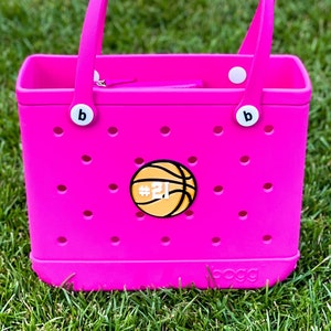 Basketball Bag Charm, Water Resistant Bogg Bag Accessories, Pool Bag, Beach Bag