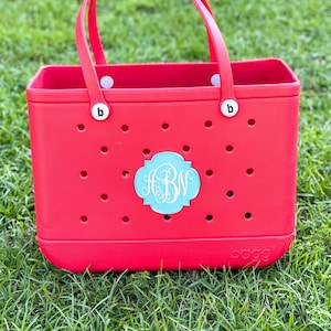 Custom Monogrammed Bag Charm, Water Resistant Bogg Bag Accessories