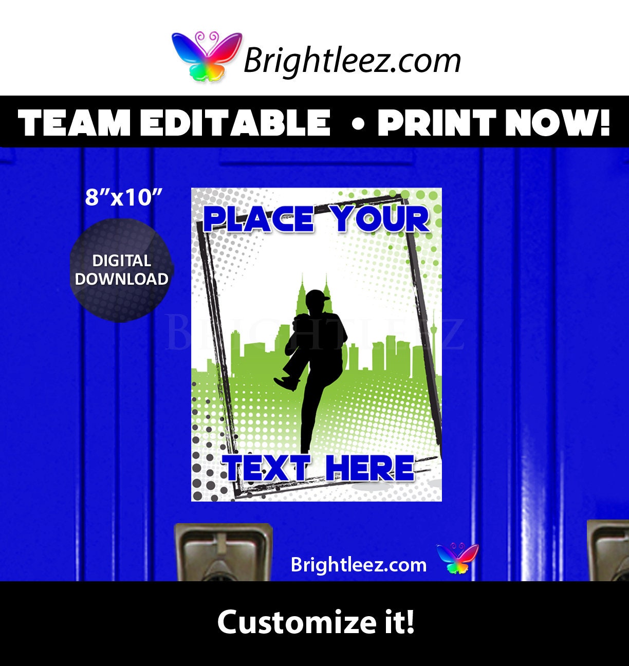 Personalized Baseball Poster Locker Sign and Hotel Door Sign - Etsy