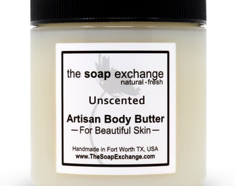 Unscented Body Butter, Fragrance Free, Body Spread, Body Cream, Shea Butter, Body Moisturizer, Skin Care, Aloe Vera, The Soap Exchange