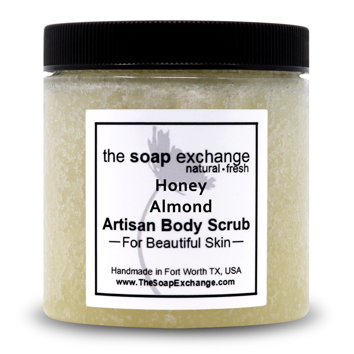 Honey Almond Body Scrub, Sugar Scrub, Salt Scrub, Exfoliating Natural
