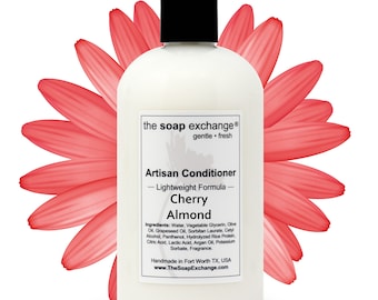 Cherry Almond Natural Conditioner, Hair Care, Artisan Handmade, Sulfate Free, Paraben Free, The Soap Exchange