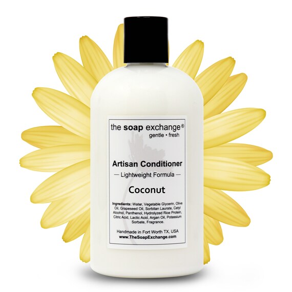 Coconut Natural Conditioner Hair Care Artisan Handmade Etsy