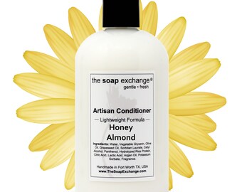 Honey Almond Natural Conditioner, Hair Care, Artisan Handmade, Sulfate Free, Paraben Free, The Soap Exchange