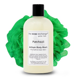 Patchouli Body Wash, Liquid Soap, Shower Gel, Hand Soap, Body Soap, Face Soap, Natural Skincare, The Soap Exchange