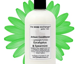 Eucalyptus & Spearmint Natural Conditioner, Hair Care, Artisan Handmade, Sulfate Free, Paraben Free, The Soap Exchange