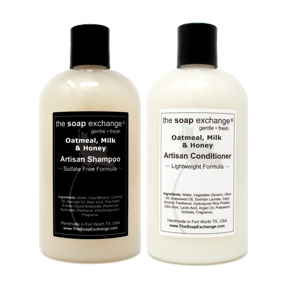 Shampoo Conditioner 2 Piece Set Natural Hair Care All Hair Etsy