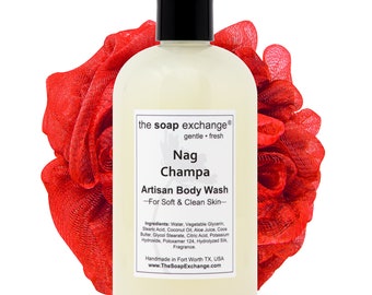Nag Champa Body Wash, Liquid Soap, Shower Gel, Hand Soap, Body Soap, Face Soap, Natural Skincare, The Soap Exchange