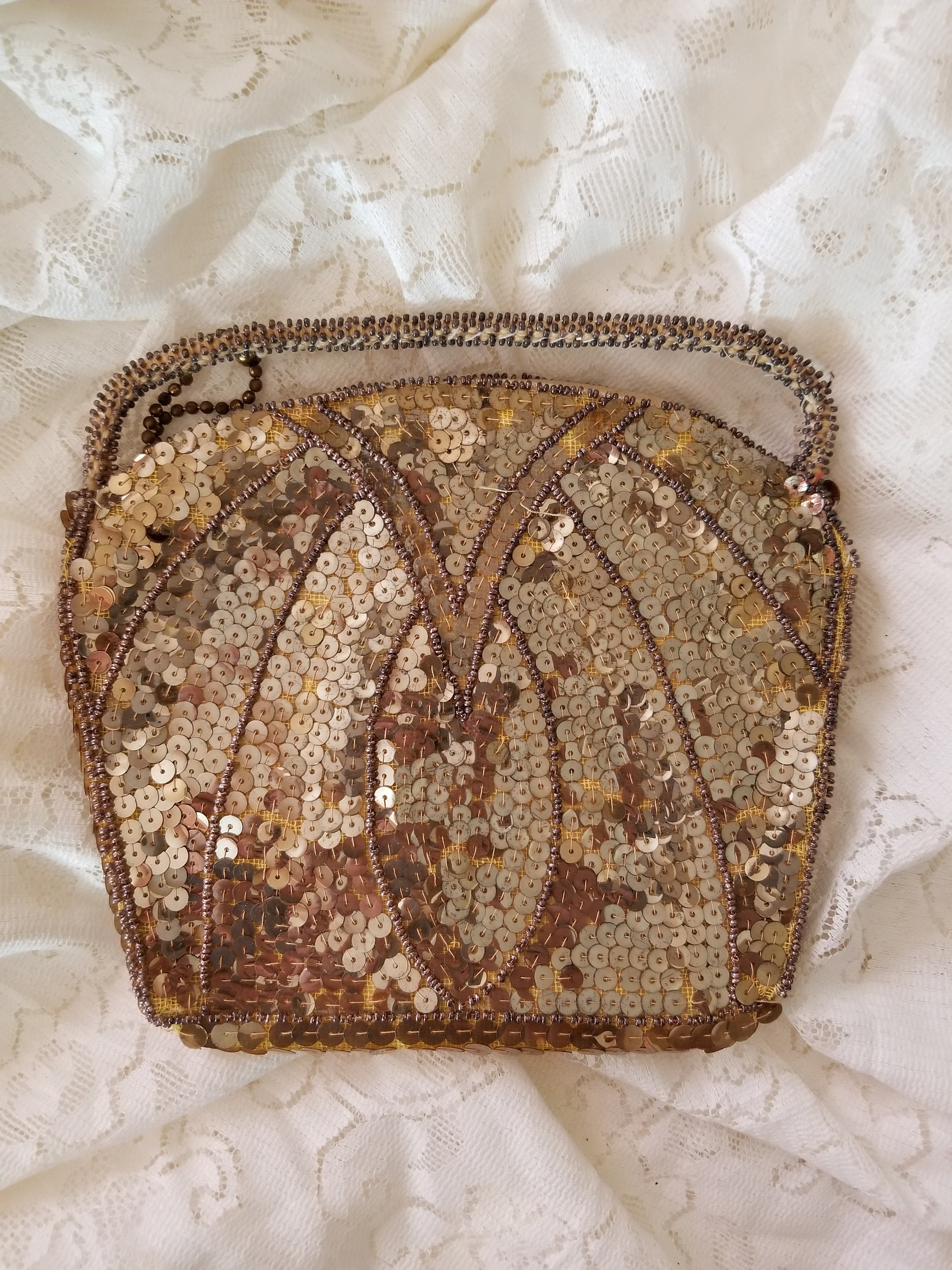 small gold evening bag