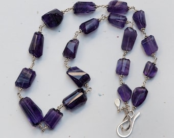 Amethyst & Sterling Silver Necklace