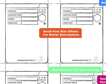 Tarjetas de hechizos para D&D 5E // Rellenables en formularios