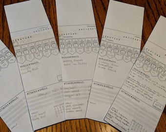 Form Fillable Zauberkarten Fur D D Druckbare Leer Etsy