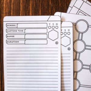 Form Fillable Zauberkarten Fur D D Druckbare Leer Etsy