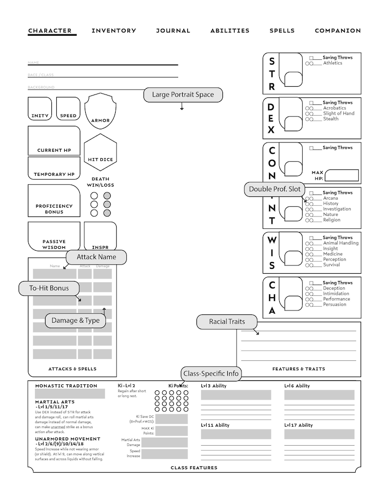 ALL System-Person DD Temperament Sheets photograph about Printable 5e Character Sheet identify ALL Course-Person DD Personality Sheets