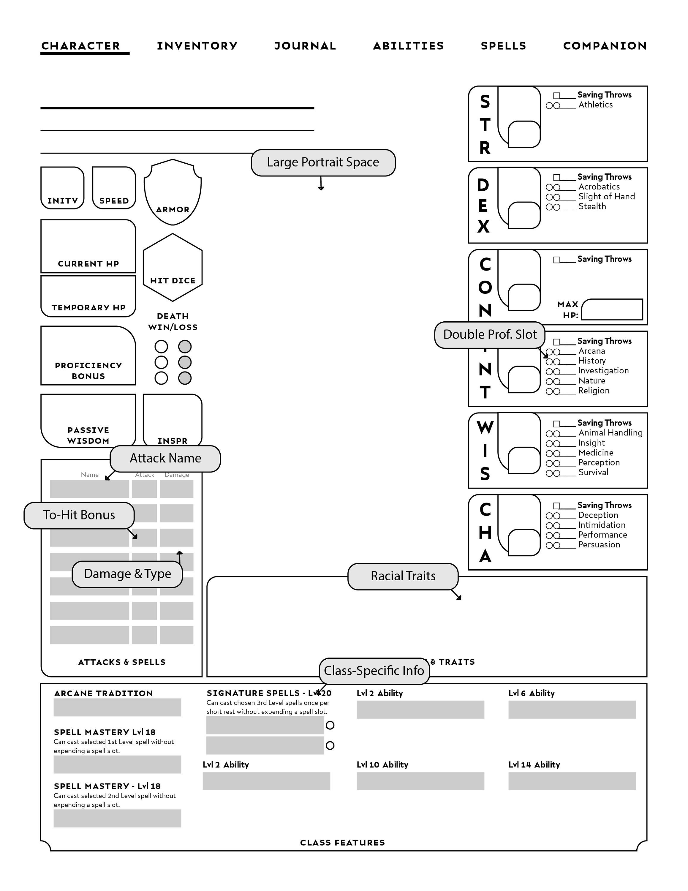 Form Fillable Wizard Specific D D Character Sheet Printable Etsy Uk