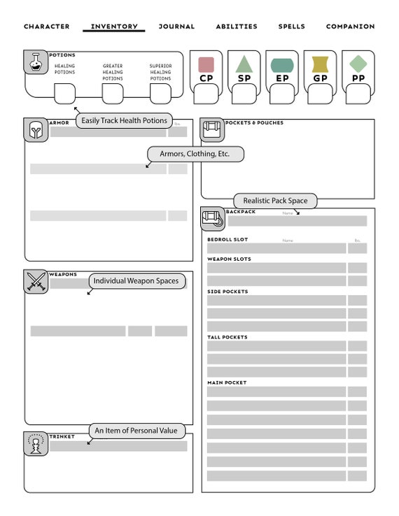 Form Fillable Monk Specific D D Character Sheet Printable Etsy Uk
