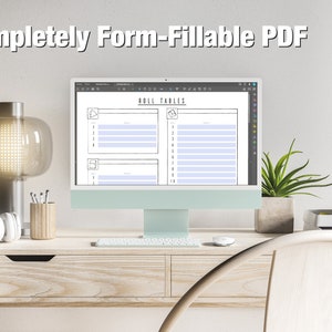 Custom Roll Tables for D&d 5E // Form-fillable - Etsy