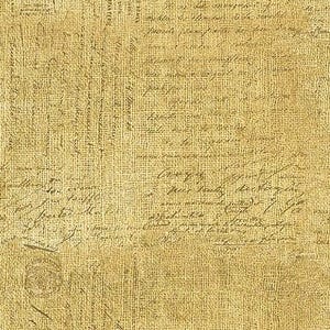 Beautiful Script Fabric - Handwriting in Vintage Style - Multi-directional Text - Antique & Textured Look - 100% Lightweight Cotton