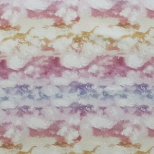 50 OFF! Colorful Clouds Fabric - Sunrise - Outdoors - Sunset - Cloudy - Sky Fabric - 100% Lightweight Cotton