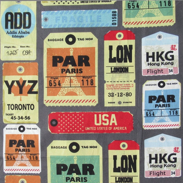 Fabric Luggage Tag Etsy