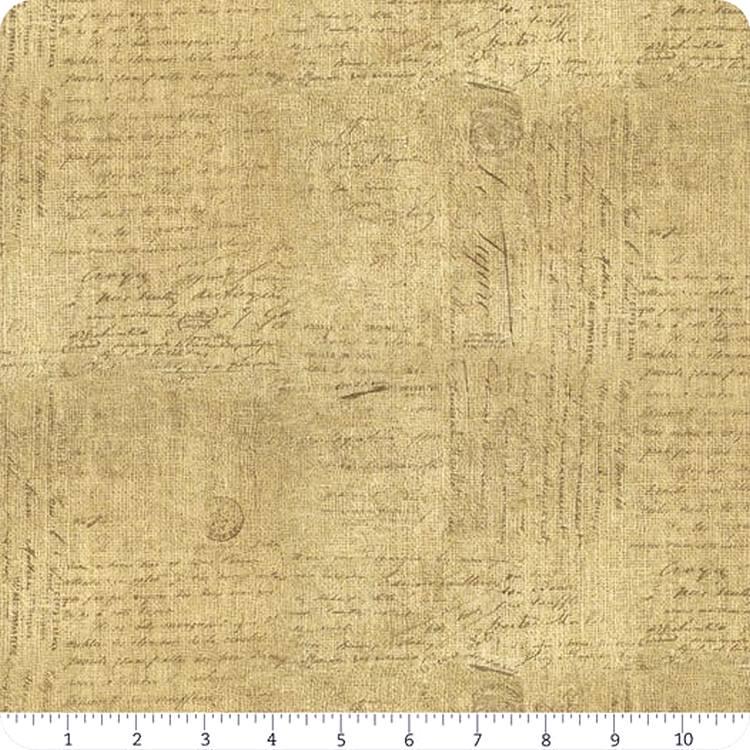 Beautiful Script Fabric: Vintage Handwriting Style, Multi-directional ...