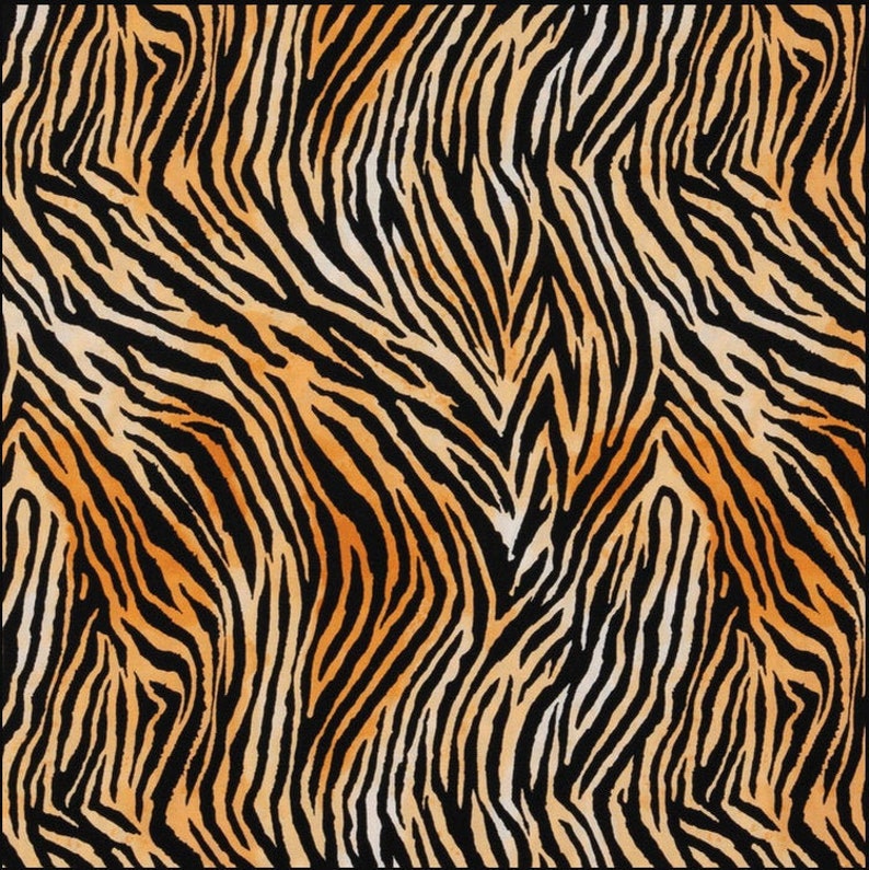 Striking Tiger Fabric Africa Safari Kenya Exotic - Etsy