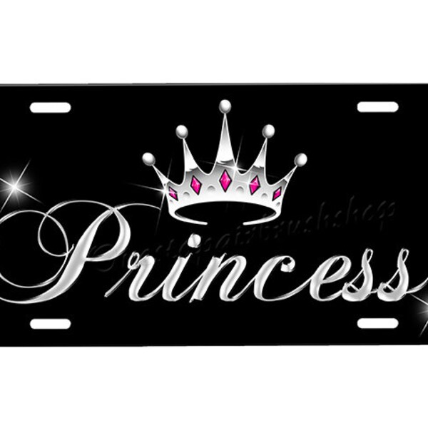 Princess License Plate Frame Etsy