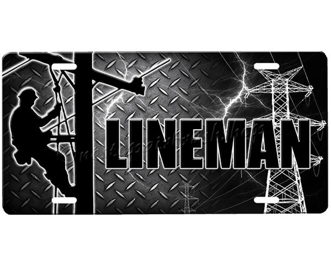 Lineman License Plate Etsy