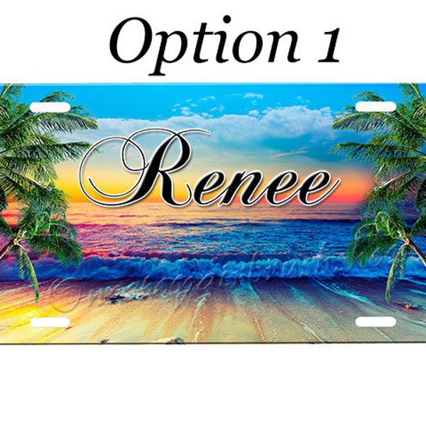 Beach Scene License Plate